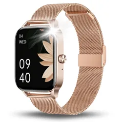 Smartwatch Zegarek Damski Angelo I126 złoty Rozmowy Powiadomienia Menu PL Dla Kobiety