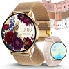 Smartwatch Damski Zegarek Rozmowy BT Zdrowie Sen SMS Polskie Menu Złoty