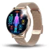 Smartwatch Damski Zegarek Angelo AG30 złoty Rozmowy Ciśnienie EKG HRV Tętno Menu PL