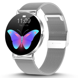 Smartwatch Damski Zegarek AMOLED Menu PL 3D Rozmowy Tlen Ciśnienie Kroki