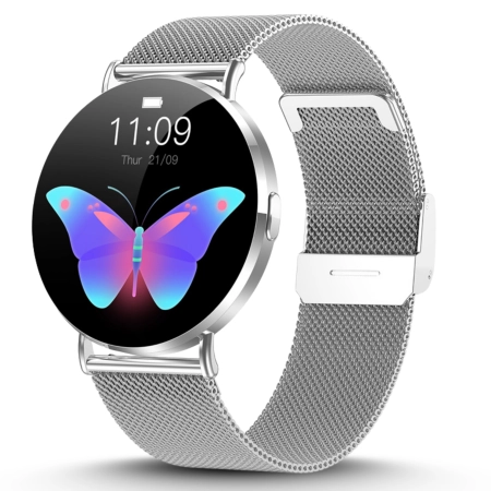Smartwatch Damski Zegarek AMOLED Menu PL 3D Rozmowy Tlen Ciśnienie Kroki