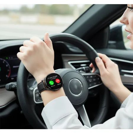 Smartwatch Damski Zegarek Angelo AG30 złoty Rozmowy Ciśnienie EKG HRV Tętno Menu PL