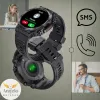 Smartwatch Męski Angelo AK56 PRO czarny Sportowy Militarny Wodoodporny Puls Mocna Bateria Sport Menu PL