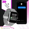 SMARTWATCH DAMSKI ZEGAREK ANGELO AK90 SREBRNY POWIADOMIENIA ROZMOWY SMART WATCH PL MENU