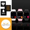 Smartwatch Zegarek Damski Angelo AW98 złoty Tętno Ciśnienie Sen Rozmowy SMS Menu PL 5 Pasków