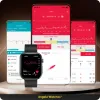 Smartwatch Dla Seniora Angelo AT587 czarny Zegarek Kardiowatch Rozmowy EKG HRV 5 Pasków Menu PL