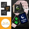 Smartwatch Damski Zegarek Angelo AWY20 różowy Rozmowy Powiadomienia Menu PL 3 Paski