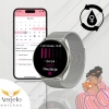 Smartwatch Damski Angelo DM90 czarny AMOLED Rozmowy Sport Zdrowie Menu PL