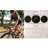 Smartwatch Damski Elegancki Zegarek AMOLED Rozmowy BT 3 Paski Złoty PL IP68