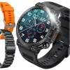 Smartwatch Męski Angelo AK56 PRO czarny Sportowy Militarny Wodoodporny Puls Mocna Bateria Sport Menu PL