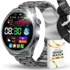 Smartwatch Męski Zegarek Angelo AT472 czarny Glukoza Rozmowy Ciśnienie EKG Amoled Puls Menu PL