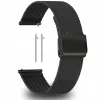 UNIWERSALNA BRANSOLETA MESH CZARNA DO ZEGAREK SMARTWATCH 20 mm TELESKOPY