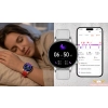 Smartwatch Damski Elegancki Zegarek AMOLED Rozmowy BT 3 Paski Srebrny IP68