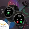 Smartwatch Męski Zegarek Angelo DM76 czarny GPS Wodoodporny Rozmowy AMOLED Sport Puls Menu PL