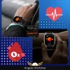 Smartwatch Męski Zegarek Angelo AT573 Srebrny Glukoza Rozmowy Ciśnienie EKG AMOLED Puls Menu PL