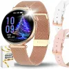 Smartwatch Zegarek Damski Angelo AT491 złoty Kardiowatch EKG Ciśnienie HRV BPM Menu PL