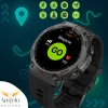 Smartwatch Męski Zegarek Angelo DM58 czarny GPS Zdrowie Rozmowy Sport Menu PL