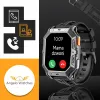 Smartwatch Męski Militarny Angelo AX1 czarny Wodoodporny Rozmowy AMOLED 1000mAh Menu PL