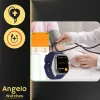 Smartwatch Zegarek Męski Angelo AT585 czarny EKG Połączenia Ciśnieniomierz Tętno Menu PL