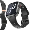 Smartwatch Damski Zegarek Angelo AK62 czarny Rozmowy SMS Sport Zdrowie Menu PL 4 Paski