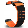 PASEK NYLONOWY CZARNO-POMARAŃCZOWY (26mm) DO GARMIN FENIX 3 5X 6X PRO 7X PRO 8 51mm SAPPHIRE AMOLED