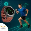 Smartwatch Męski Zegarek Angelo DM58 czarny GPS Zdrowie Rozmowy Sport Menu PL