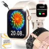 Smartwatch Zegarek Damski Angelo AQX7 PRO złoty Rozmowy SMS Sport Zdrowie Menu PL 4 Paski