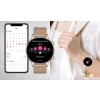 Smartwatch Damski Elegancki Zegarek AMOLED Rozmowy BT 3 Paski Złoty PL IP68