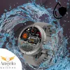 Smartwatch Męski Zegarek Angelo DM76 czarny GPS Wodoodporny Rozmowy AMOLED Sport Puls Menu PL