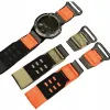 PASEK NYLONOWY CZARNO-POMARAŃCZOWY (22mm) DO GARMIN FENIX 5 6 7 8 E PRO SOLAR INSTINCT EPIX QUCIKFIT