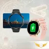 Smartwatch Damski Zegarek Angelo AQS40 złoty Połączenia Rozmowy Menu PL 4 Paski