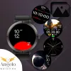 Smartwatch Męski Zegarek Angelo DM76 czarny GPS Wodoodporny Rozmowy AMOLED Sport Puls Menu PL