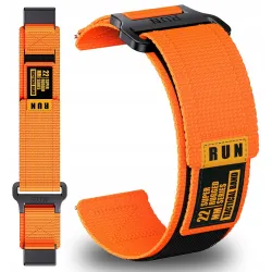 PASEK NYLONOWY POMARAŃCZOWY (22mm) DO GARMIN FENIX 5 6 7 8 E PRO SOLAR INSTINCT EPIX QUCIKFIT
