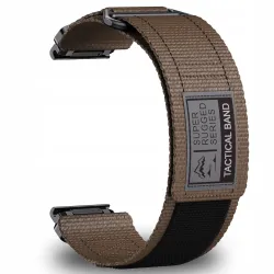 PASEK NYLONOWY BRĄZOWY (26mm) DO GARMIN FENIX 3 5X 6X PRO 7X PRO 8 51mm SAPPHIRE AMOLED