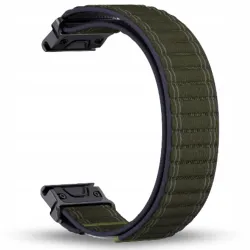 Pasek Nylonowy zielony (22mm) Do Garmin Fenix 5 6 7 8 E Pro Solar Instinct Epix QuickFit