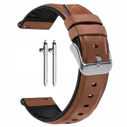 PASEK SKÓRZANY DO ZEGARKA SMARTWATCHA BRĄZOWY 22mm UNIWERSALNY + TELESKOPY