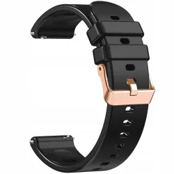 UNIWERSALNY CZARNY PASEK SILIKONOWY DO SMARTWATCHA ZEGARKA + TELESKOPY 22MM