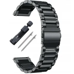 PASEK BRANSOLETA DO ZEGARKA SMARTWATCHA UNIWERSALNA 20mm CZARNA + TELESKOPY