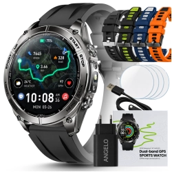 SMARTWATCH MĘSKI GPS AMOLED MAPY OFFLINE WODOODPORNY 5ATM ROZMOWY LATARKA
