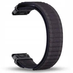 Pasek Nylonowy czarno-granatowy (22mm) Do Garmin Fenix 5 6 7 8 E Pro Solar Instinct Epix QuickFit