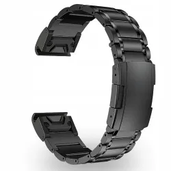 TYTANOWA BRANSOLETA CZARNA (26mm) DO GARMIN FENIX 5X 6X PRO 7X PRO 8 51mm SOLAR QUICKFIT
