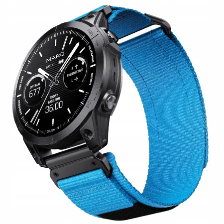 PASEK NYLONOWY SZARY (26mm) DO GARMIN FENIX 3 5X 6X PRO 7X PRO 8 51mm SAPPHIRE AMOLED