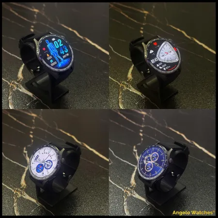 Smartwatch Zegarek Męski Angelo AT900 czarny EKG Pomiar Cukru HRV Rozmowy Paski Szkło Menu PL