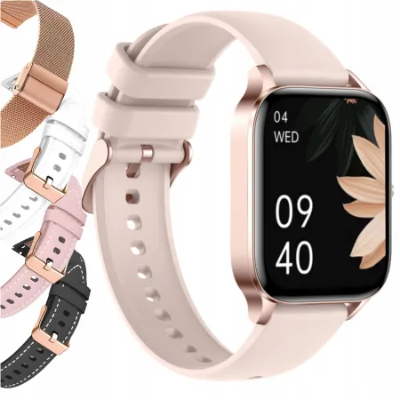 Smartwatch Zegarek Damski Angelo I126 złoty Rozmowy Powiadomienia Menu PL Dla Kobiety
