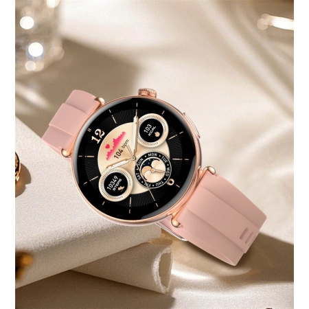 Smartwatch Zegarek Damski Kardio EKG Ciśnienie Rozmowy Cyrkonie Menu PL