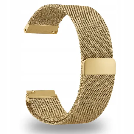 UNIWERSALNA ZŁOTA BRANSOLETA MESH DO ZEGARKA SMARTWATCHA 18 mm + TELESKOPY