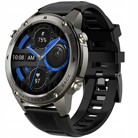 Smartwatch Zegarek Męski Angelo ADM56 czarny GPS Wodoodporny Rozmowy Sport IP69 Menu PL