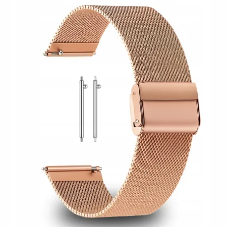 UNIWERSALNA BRANSOLETA MESH ROSE GOLD DO SMARTWATCH 20 mm TELESKOPY PIĘKNA