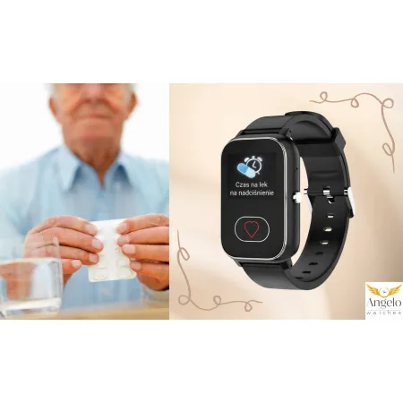 Smartwatch Dla Seniora Zegarek 4G Fnkcja SOS GPS Rozmowy Lokalizator IPX8