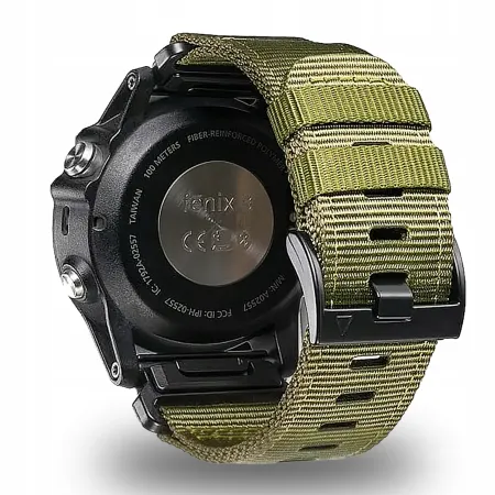 PASEK DO GARMIN WOJSKOWA ZIELEŃ (26mm) FENIX 3 5X 6X PRO 7X PRO 8 51mm SAPPHIRE AMOLED QUICKFIT